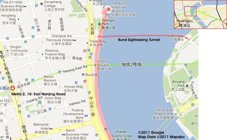 Karte Shanghai Bund